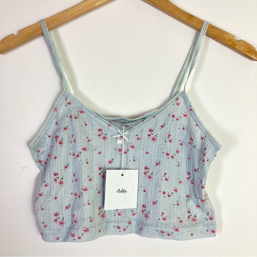 Adika Stiller Cami Crop Top Blue Medium